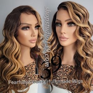 Human hair baylage HD lace front wig with side part